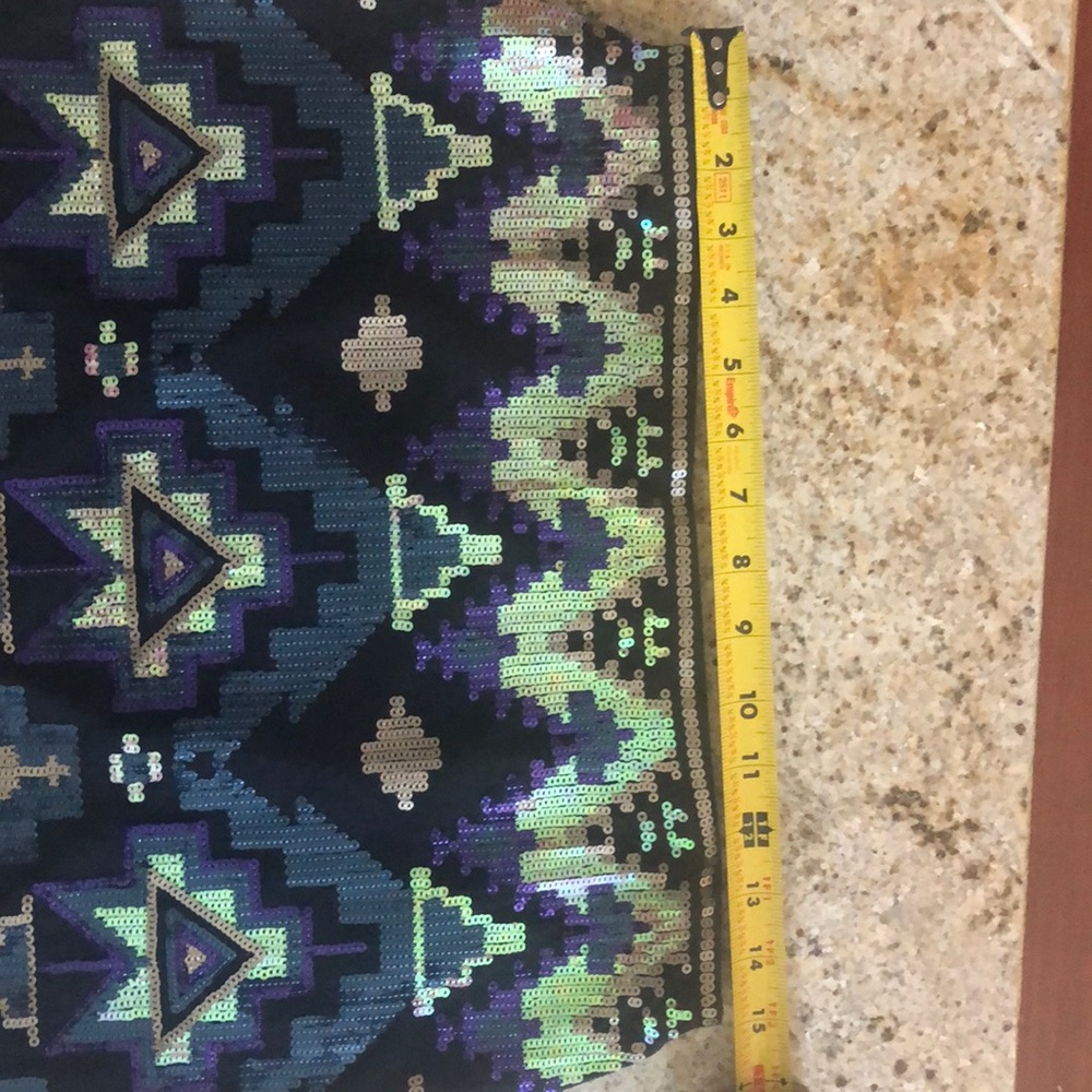 Nwot Sequin Aztec Print Mini From Express Sz S - image 3